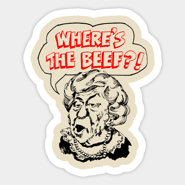 Where's The Beef Sticker by dive such